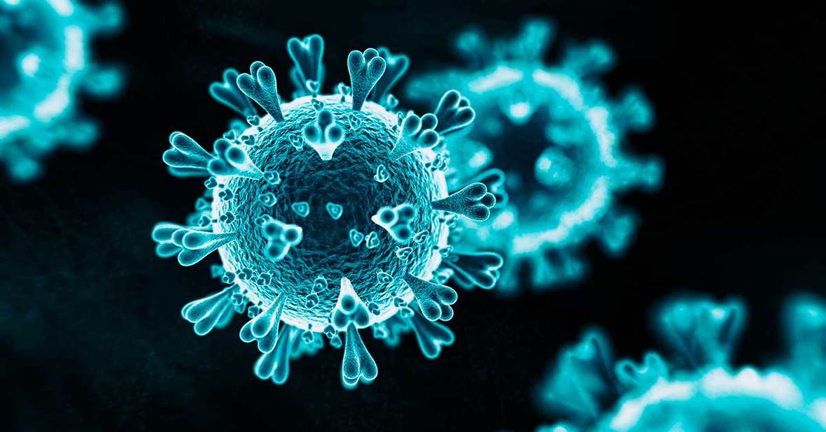 Imagen microscópica del coronavirus, conocido como COVID-19