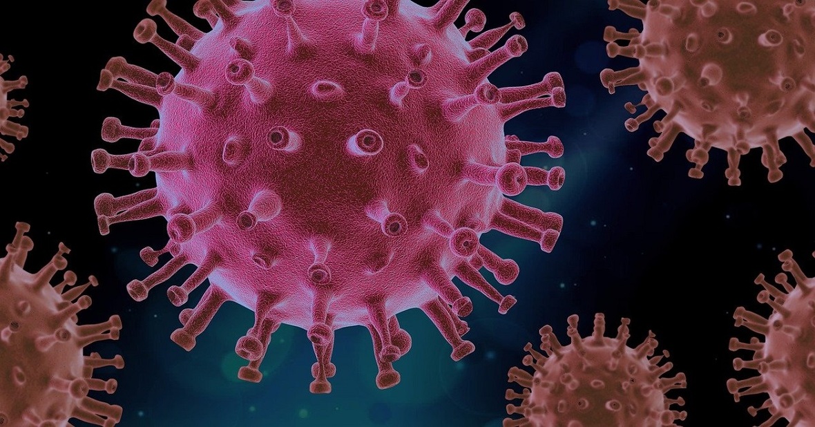 Imagen microscópica del coronavirus, llamado así por su forma semejante a una corona
